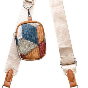 Elegant Color-block Women's Crossbody Bag with Coin Purse - Lightweight & Chic